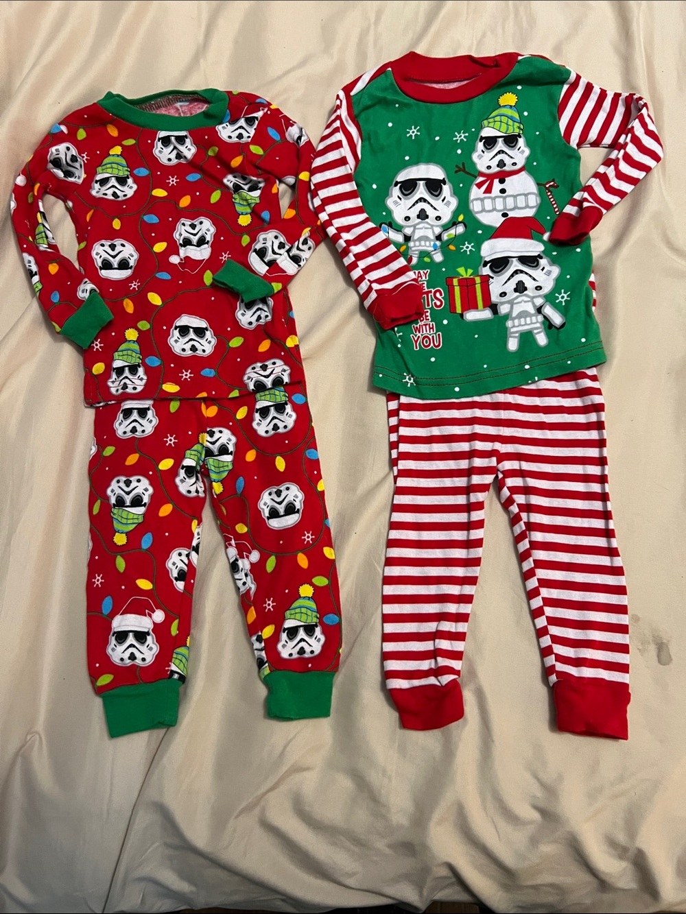 Star Wars Kids Christmas Stormtrooper Pajama Sets - Red & Green